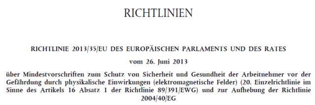 Richtlinie 2013/35/EU
